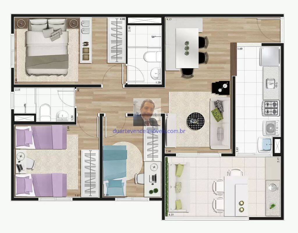 Apartamento, 3 quartos, 69 m² - Foto 38