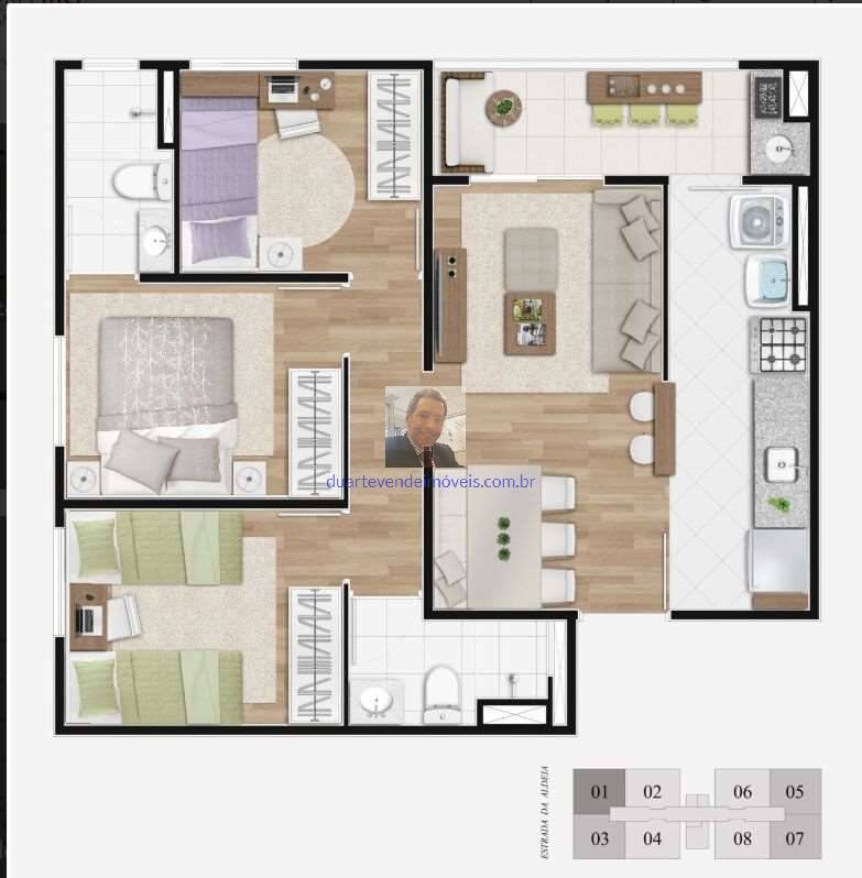 Apartamento, 3 quartos, 60 m² - Foto 52